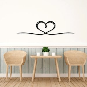 תמונת בחיתוך לייזר- קווי אהבה מינימליסטיים