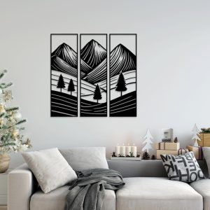 תמונת בחיתוך לייזר- הר Pine Tree