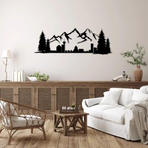 תמונת בחיתוך לייזר- הר Tree City