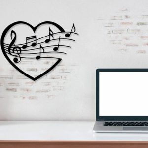 תמונת בחיתוך לייזר- תו מוזיקלי עם