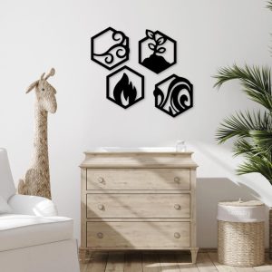 תמונת בחיתוך לייזר- אלמנטים מהטבע