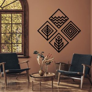 תמונת בחיתוך לייזר- אלמנטים מהטבע