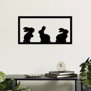תמונת בחיתוך לייזר- ארנב חיות חמודות