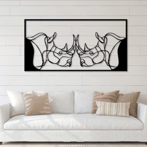 תמונת בחיתוך לייזר- קרנף