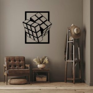 תמונת בחיתוך לייזר- פאזל הקובייה של רוביק