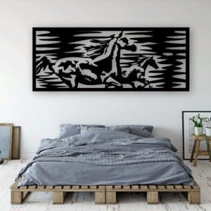 תמונת בחיתוך לייזר- סוס ריצה