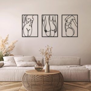 תמונת בחיתוך לייזר- אמנות קו סקסית