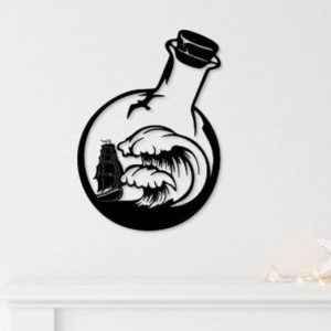 תמונת בחיתוך לייזר- שלח בגל בקבוקים