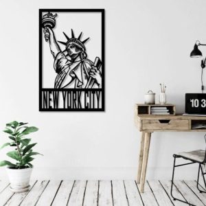 תמונת בחיתוך לייזר- פסל החירות ניו יורק סיטי פרידום