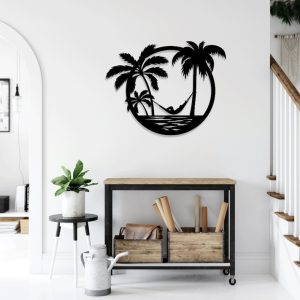 תמונת בחיתוך לייזר- סאן ביץ' פאלם טרי