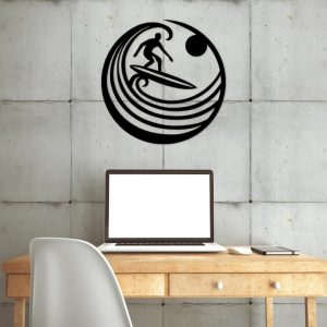 תמונת בחיתוך לייזר- גל גלישה