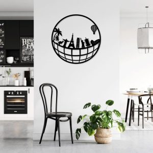 תמונת בחיתוך לייזר- סמלי ערים ערים אייקוניות