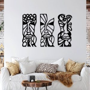 תמונת בחיתוך לייזר- מסכת טיקי זוהר מסורתי שבטי הוואי