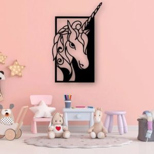 תמונת בחיתוך לייזר- חד קרן קסום מיסטי גלופורג'