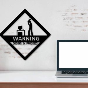 תמונת בחיתוך לייזר- מחשב אזהרה