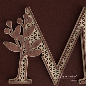 אות מואר - תמונת שכבות בחיתוך לייזר