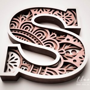 אות סמלית - תמונת שכבות בחיתוך לייזר