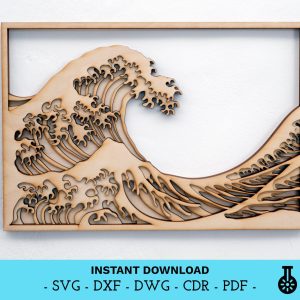 גלי האמנות - רב-שכבתי לקירות - תמונת שכבות בחיתוך לייזר