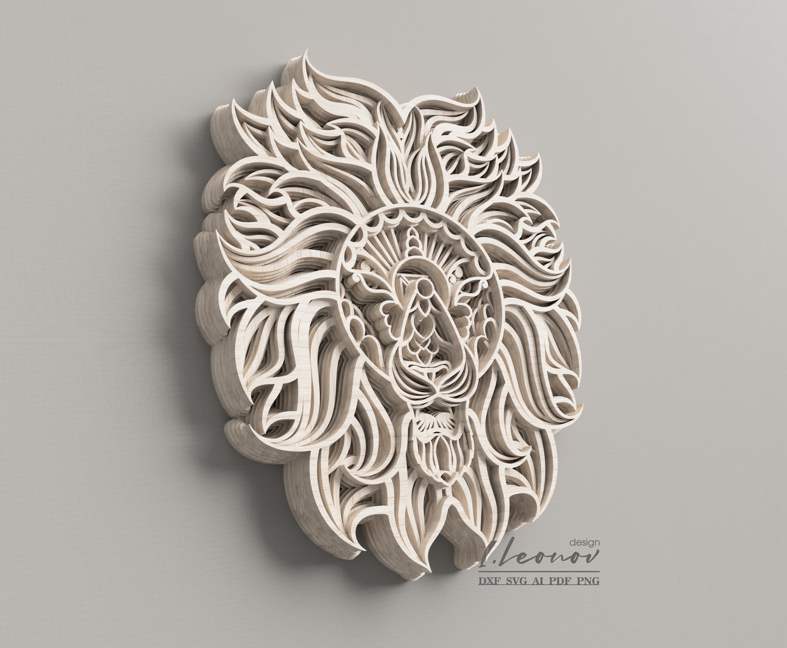 דגם אריה תלת מימדי – תמונה 2