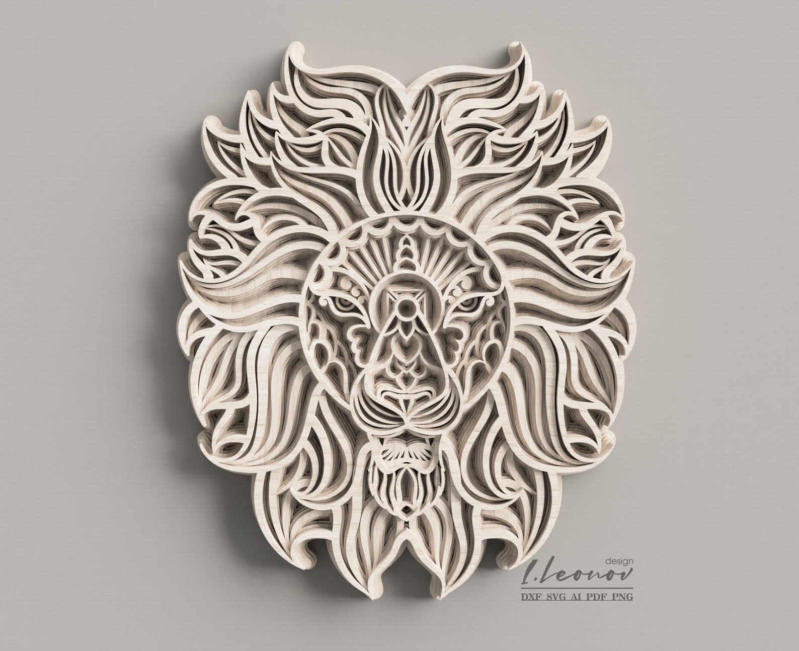 דגם אריה תלת מימדי – תמונה 3