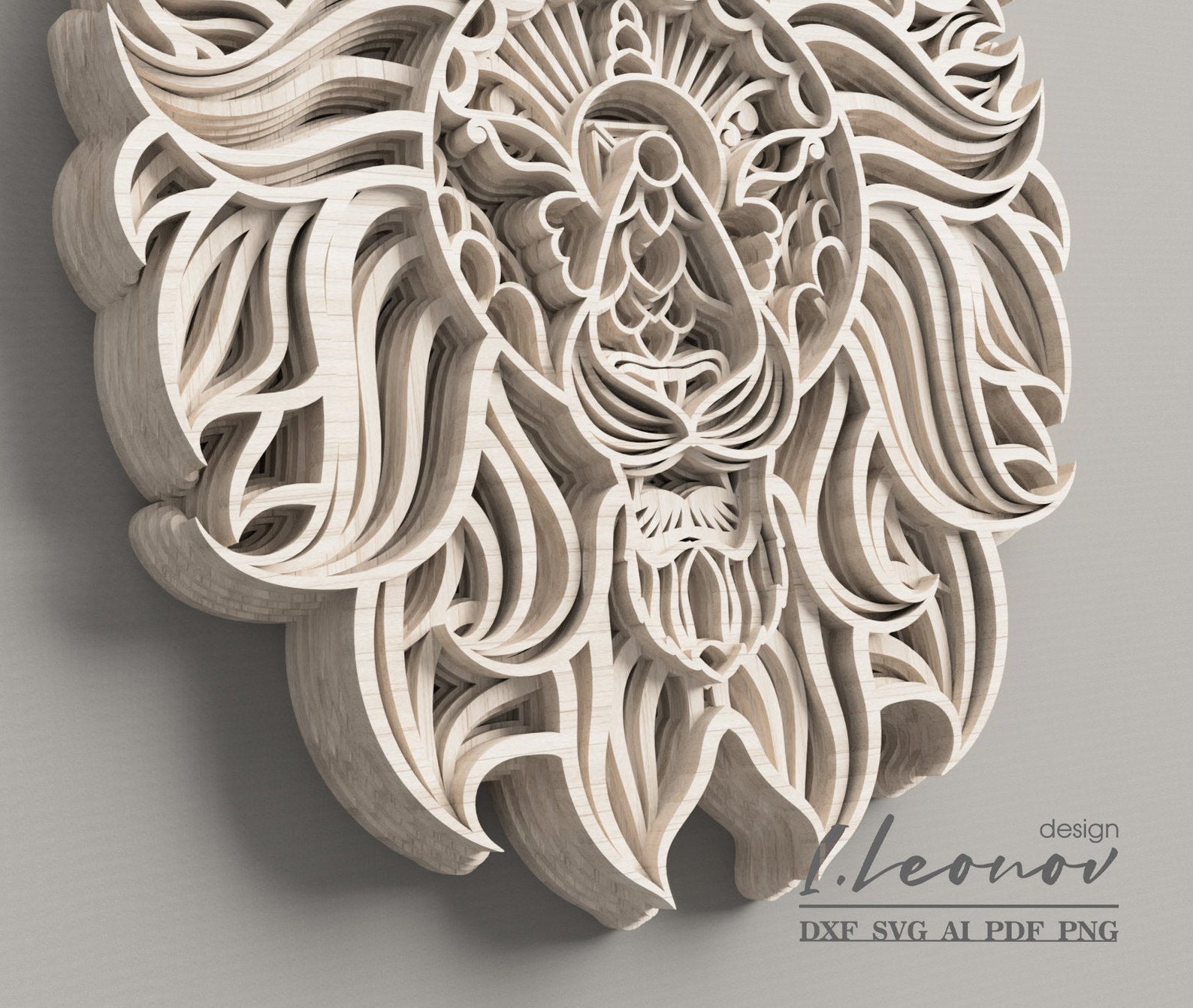 דגם אריה תלת מימדי – תמונה 4