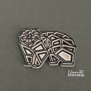 דובי רב-שכבתי - תמונת שכבות בחיתוך לייזר