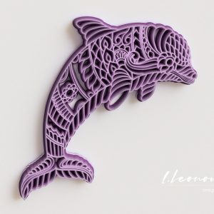 דולפין רב-שכבתי - תמונת שכבות בחיתוך לייזר