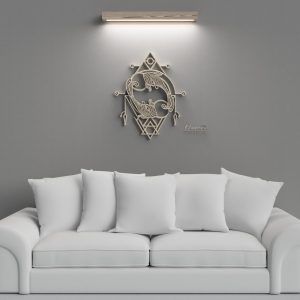 דקורציה רב-שכבתית מזל דגים - תמונת שכבות בחיתוך לייזר