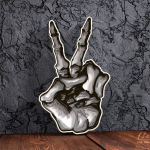 יד skeleton לקישוט - תמונת שכבות בחיתוך לייזר