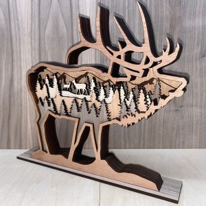 יצירת אמנות רב-שכבתית של אייל - תמונת שכבות בחיתוך לייזר