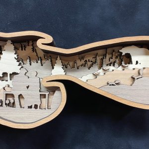 יצירת אמנות רב שכבתית של דג חתול - תמונת שכבות בחיתוך לייזר