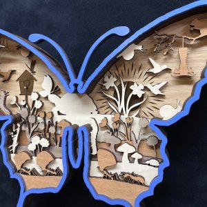 יצירת פרפר בשבע שכבות - תמונת שכבות בחיתוך לייזר