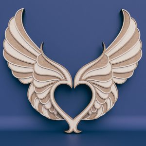 כנפי לב רב-שכבתיות - תמונת שכבות בחיתוך לייזר