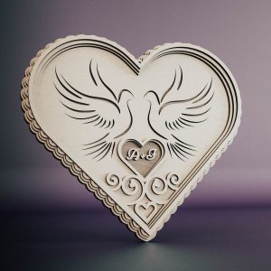 לבבות שכבות - תמונת שכבות בחיתוך לייזר