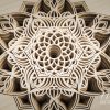מנדלה מעוצבת - תמונת שכבות בחיתוך לייזר