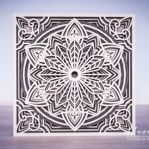 מנדלה קסומה - תמונת שכבות בחיתוך לייזר