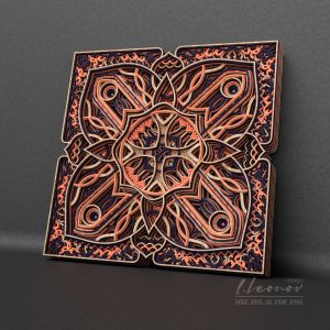 מנדלה רב שכבתית - תמונת שכבות בחיתוך לייזר