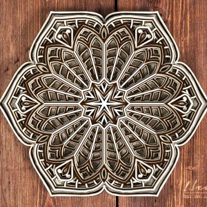 מנדלה רב שכבתית - תמונת שכבות בחיתוך לייזר