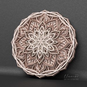 מנדלה רב שכבתית - תמונת שכבות בחיתוך לייזר