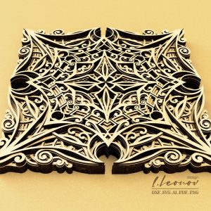 מנדלה רב-שכבתית - תמונת שכבות בחיתוך לייזר