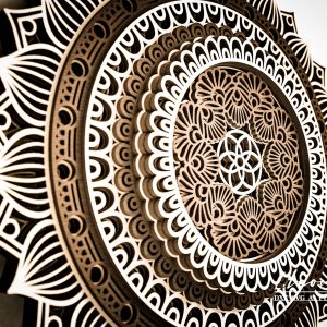 מנדלה רב שכבתית - תמונת שכבות בחיתוך לייזר