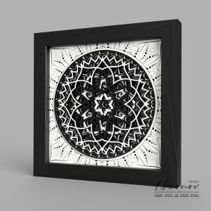 מנדלה רב שכבתית - תמונת שכבות בחיתוך לייזר