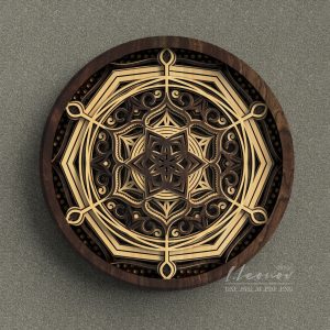 מנדלה רב שכבתית - תמונת שכבות בחיתוך לייזר