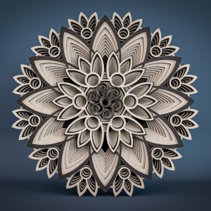 מנדלה רב שכבתית - תמונת שכבות בחיתוך לייזר