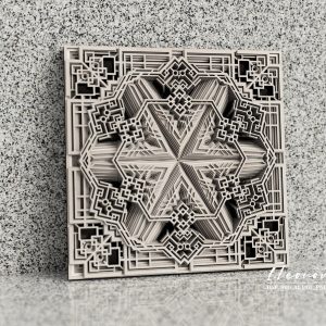 מנדלה רב שכבתית - תמונת שכבות בחיתוך לייזר