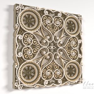 מנדלה רב שכבתית - תמונת שכבות בחיתוך לייזר