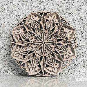 מנדלה רב-שכבתית - תמונת שכבות בחיתוך לייזר