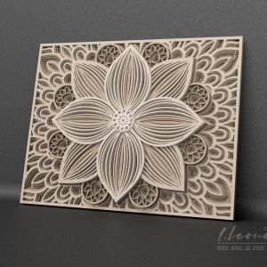 מנדלה רב-שכבתית - תמונת שכבות בחיתוך לייזר