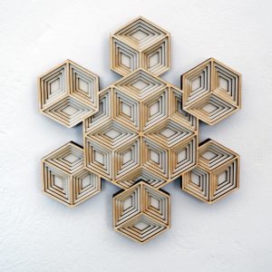 מנדלת גאומטריה רב-שכבתית - תמונת שכבות בחיתוך לייזר