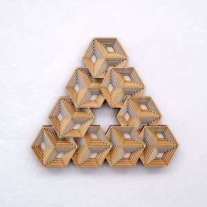 מנדלת גיאומטרי רב-שכבתי - תמונת שכבות בחיתוך לייזר